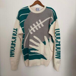 Very Rare Vintage NFL Cliff Engle Sports Football Sweater Size Medium